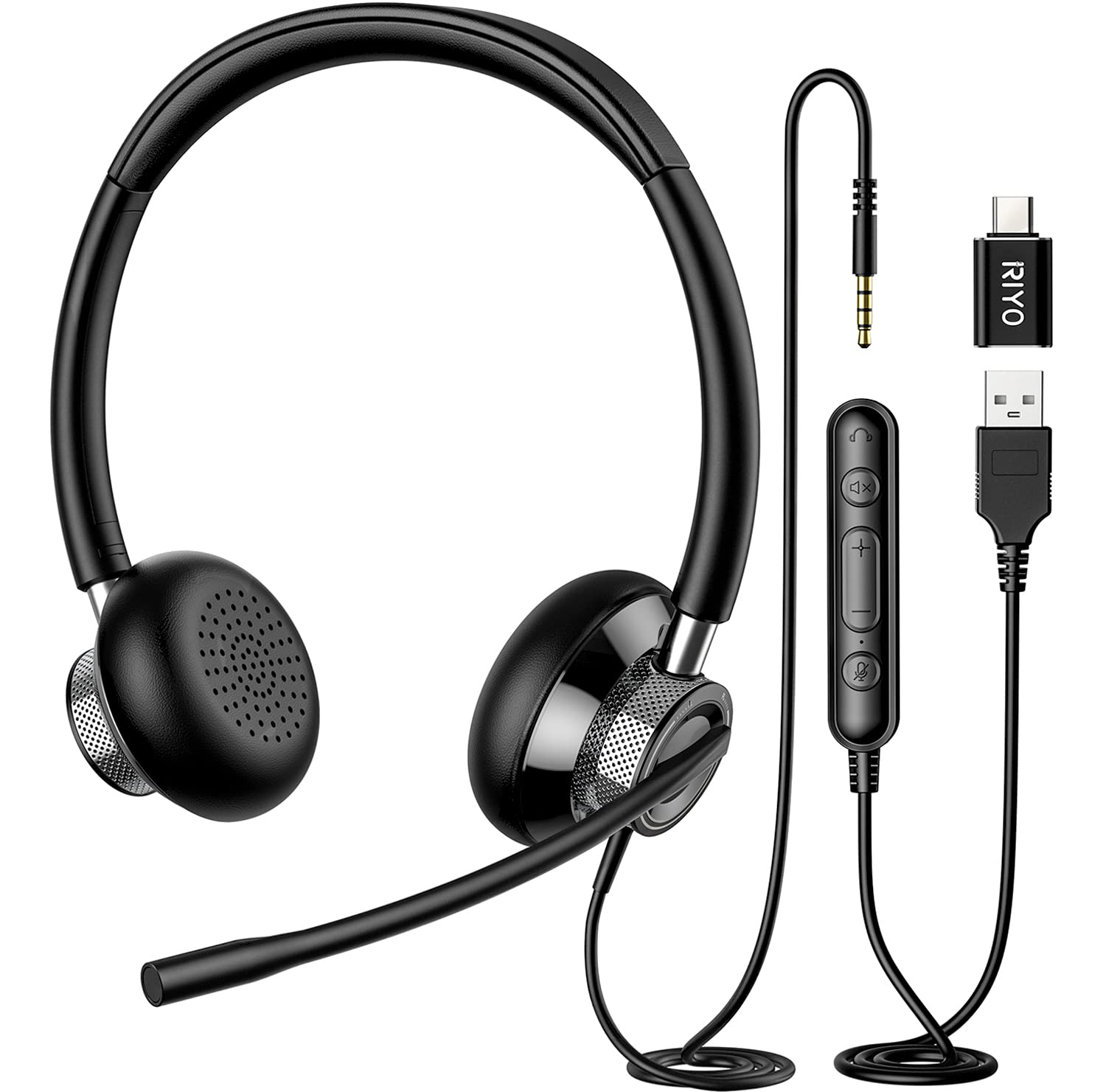 Amazon.co.jp: ヘッドセット 有線 USBヘッドセット マイクとリモコン