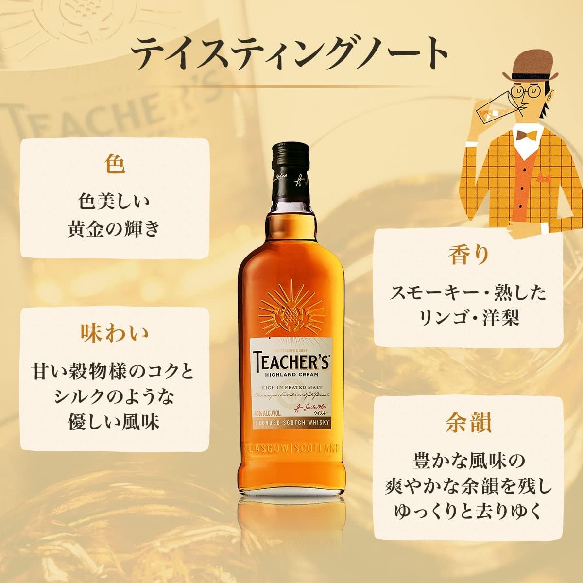 Amazon.co.jp: スコッチウイスキー ティーチャーズ ハイランド