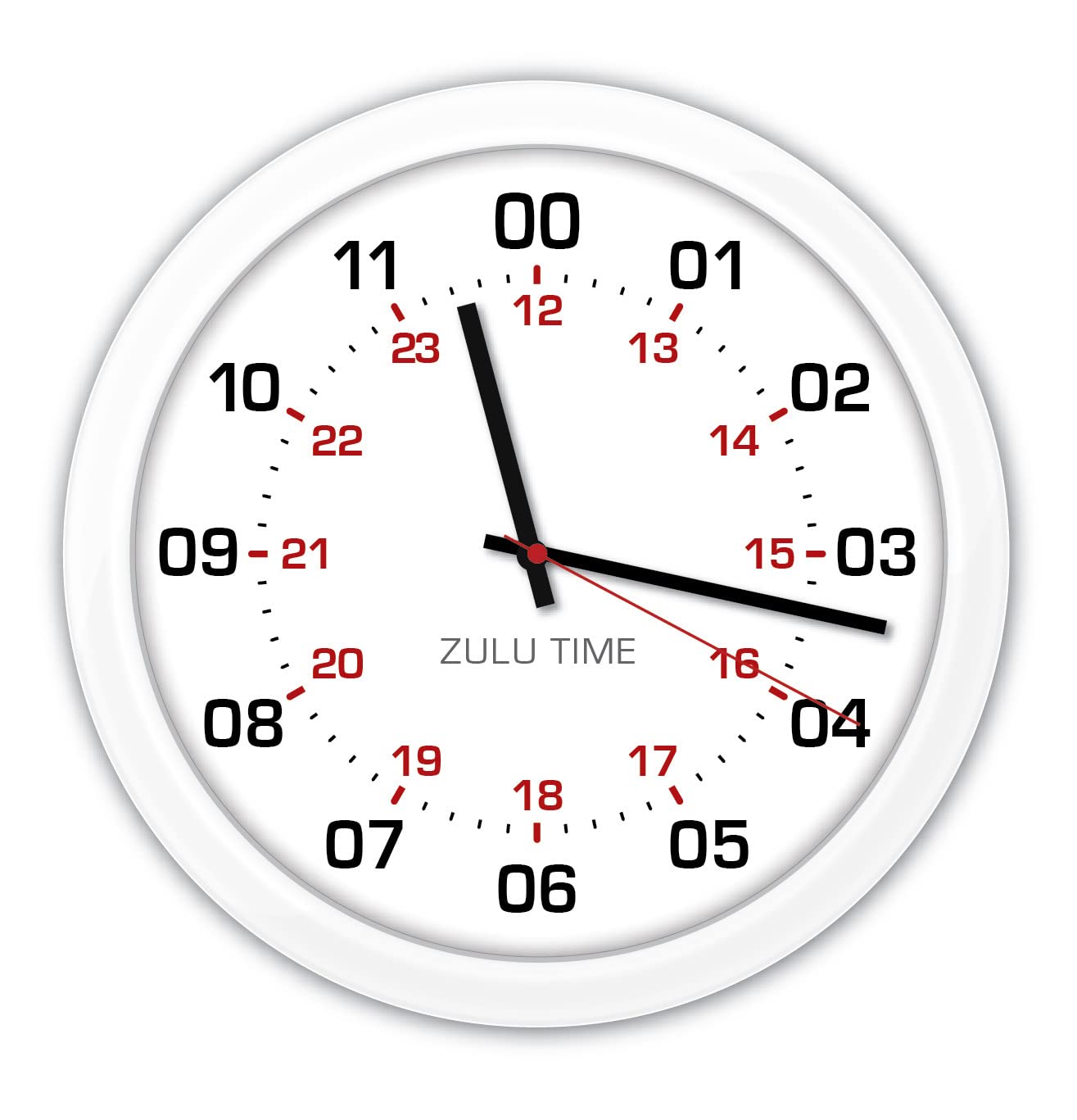 Amazon.com: Personalized White Zulu 24 Hour Wall Clock - Gift