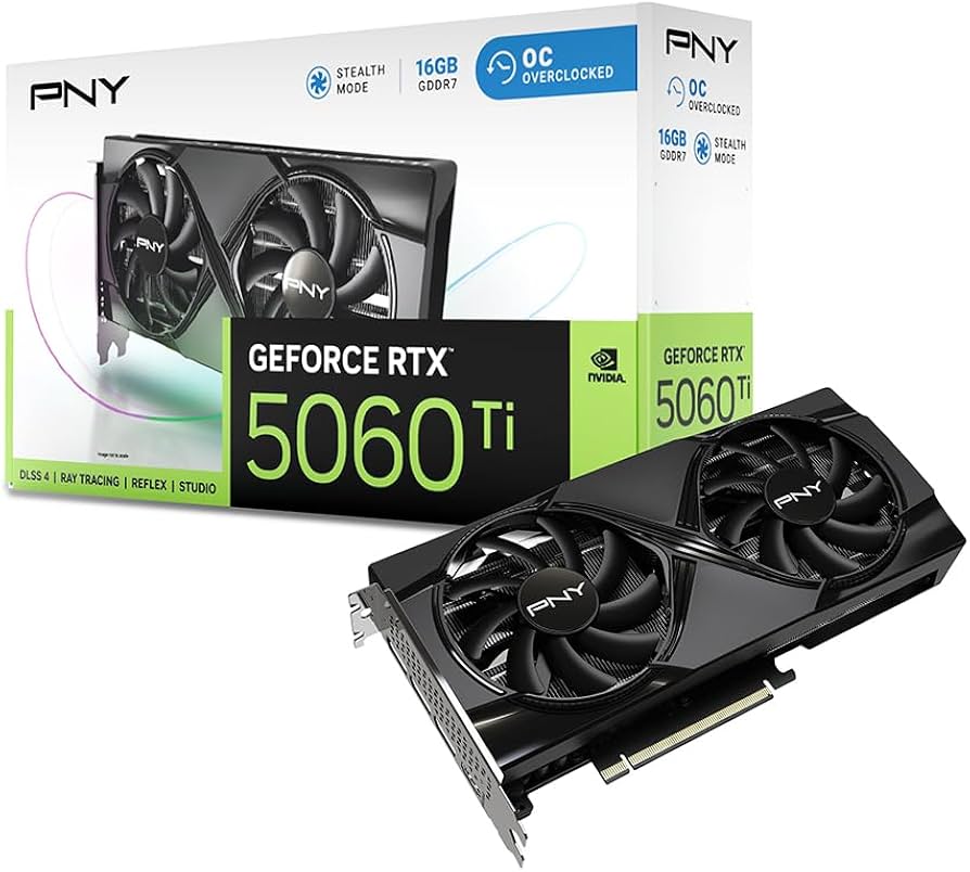 Amazon.com: PNY NVIDIA GeForce RTX™ 5060 Ti OC Dual Fan, Graphics
