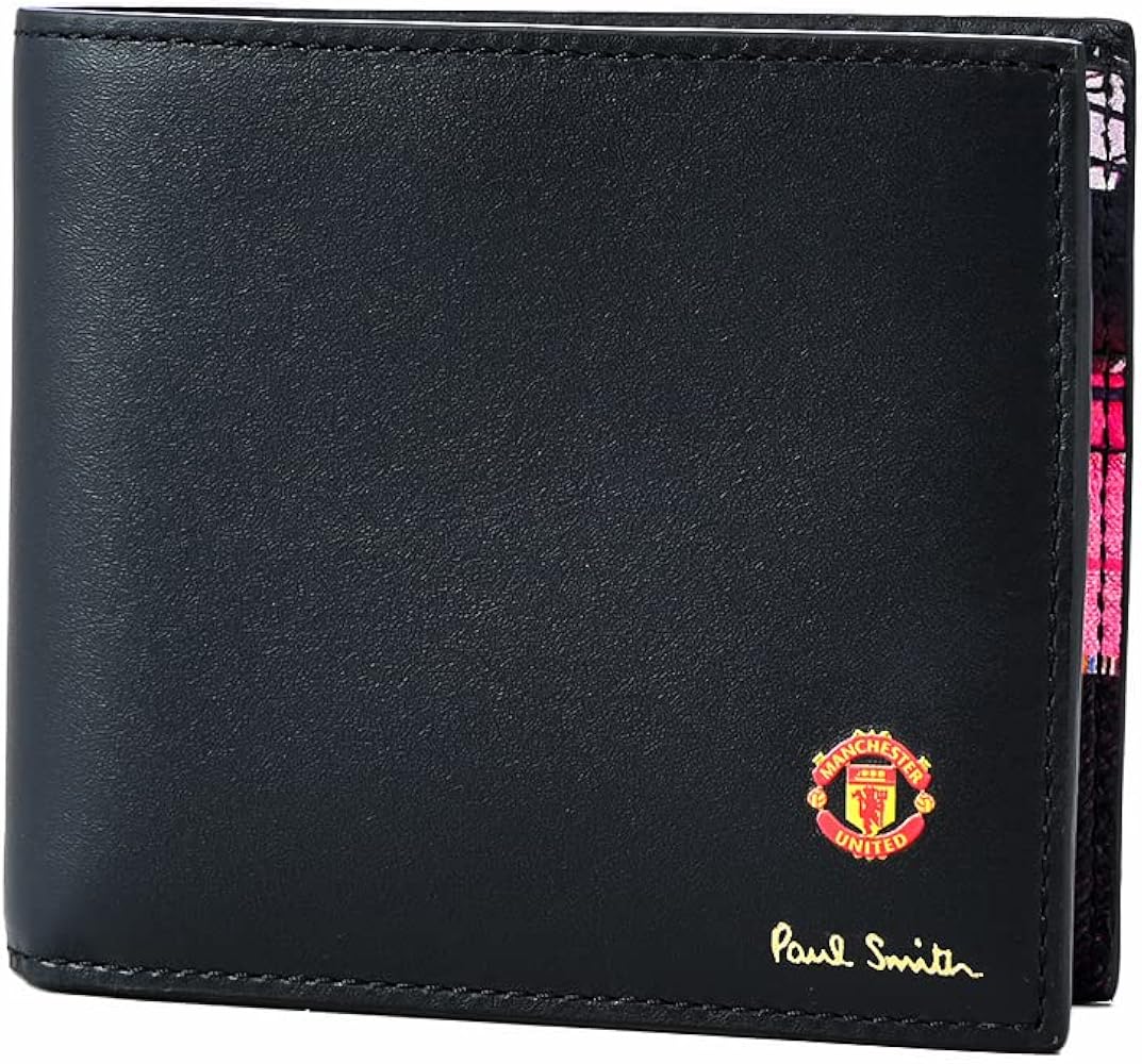 Amazon | [ポールスミス] 二つ折り財布 小銭入れ無し メンズ ブラック
