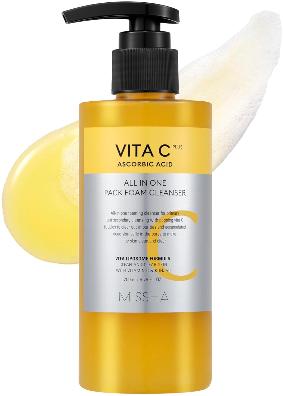 Amazon.com: MISSHA Vita C All-In-One Bubble Foam Facial Cleanser