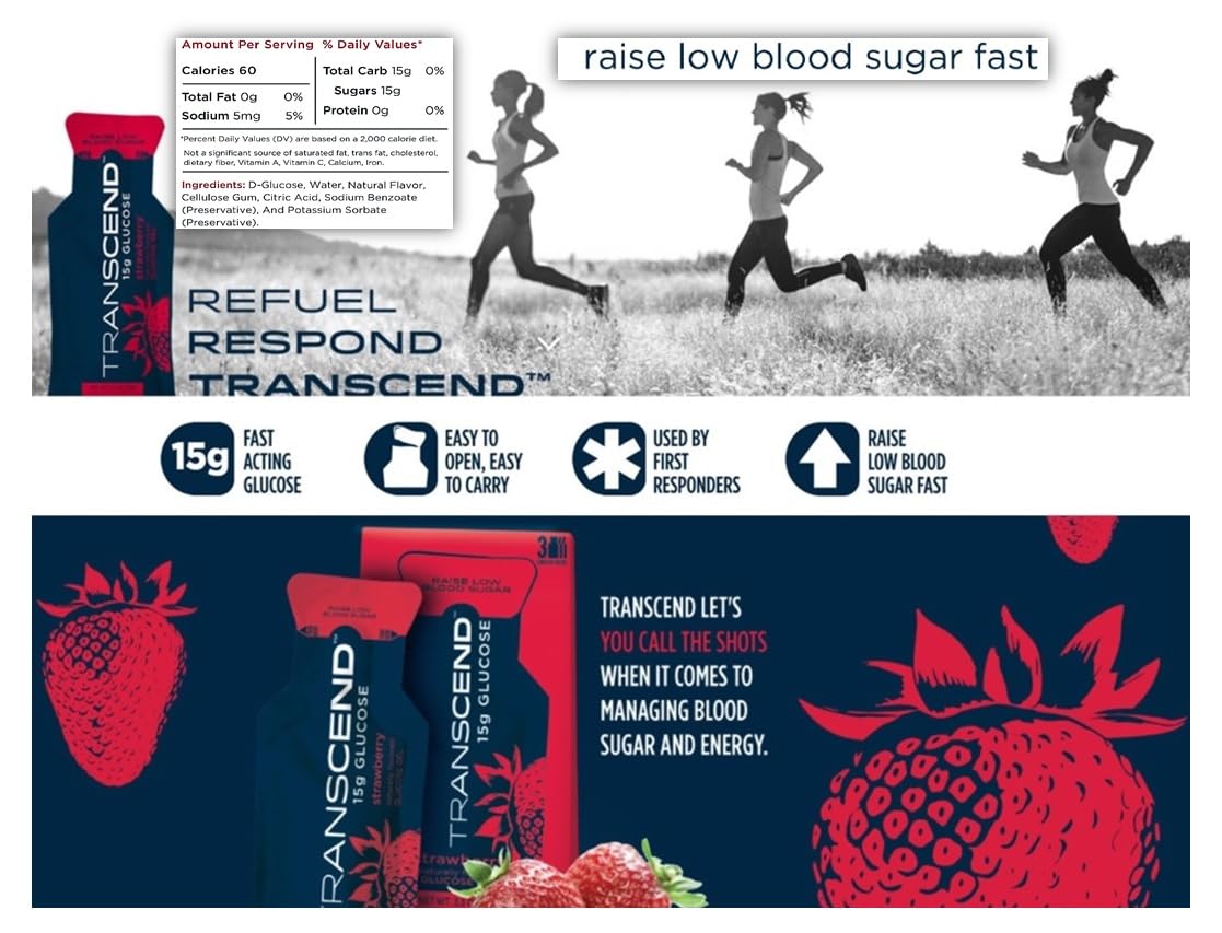 Amazon.com : Transcend 15g Glucose Gel - Orange & Strawberry