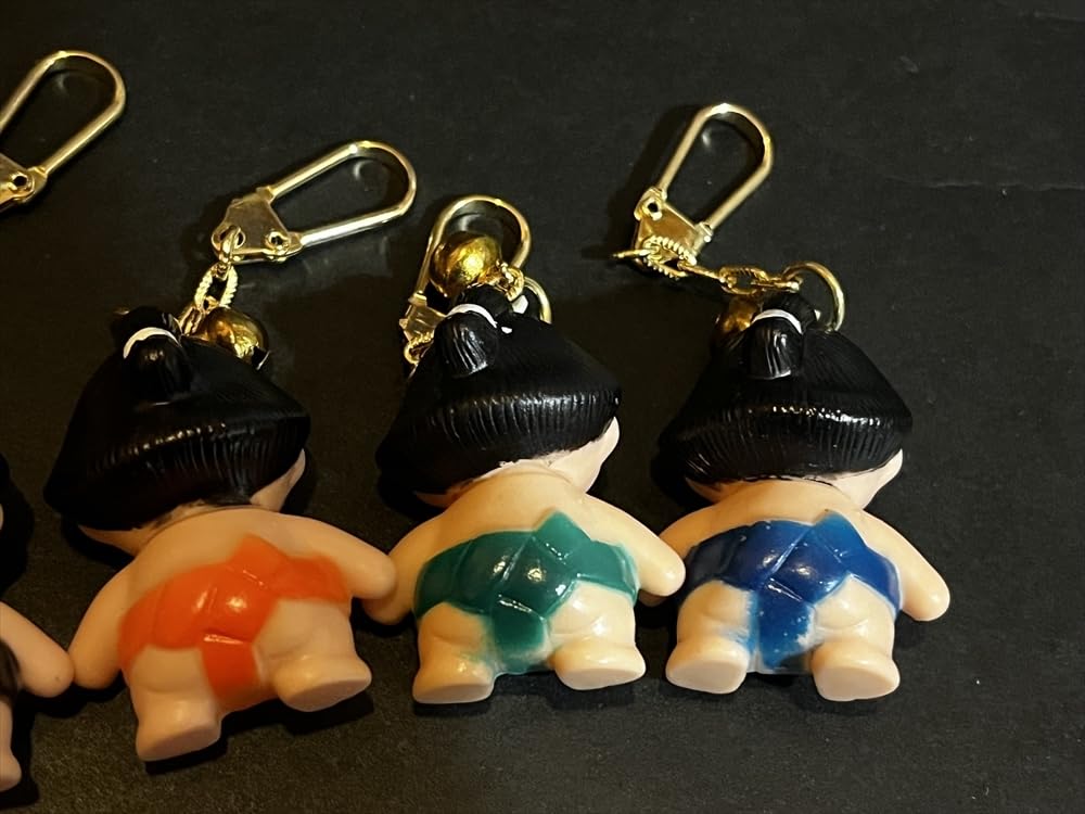 Amazon.co.jp: 昭和 レトロ お相撲さん ミニ ソフビ キーホルダー 4点