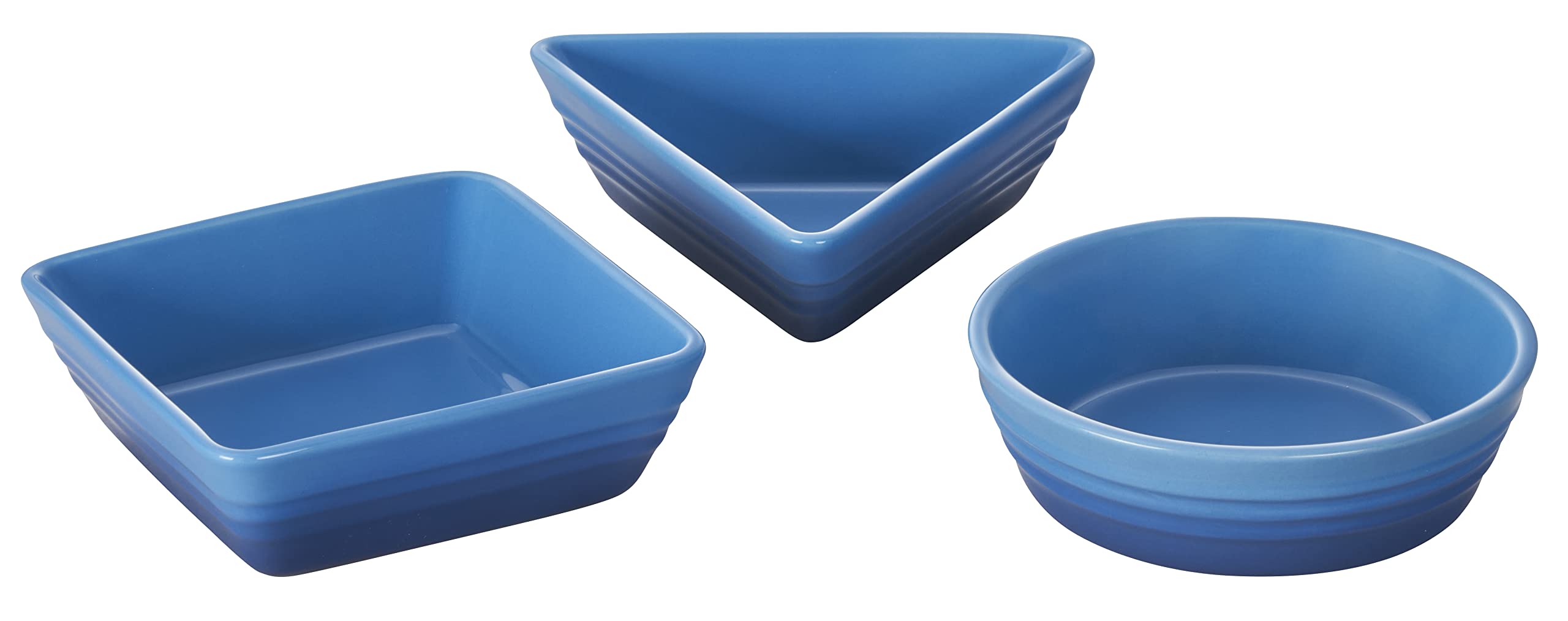 Amazon.com: Le Creuset Stoneware Set of 3 Tapas Dishes, Marseille