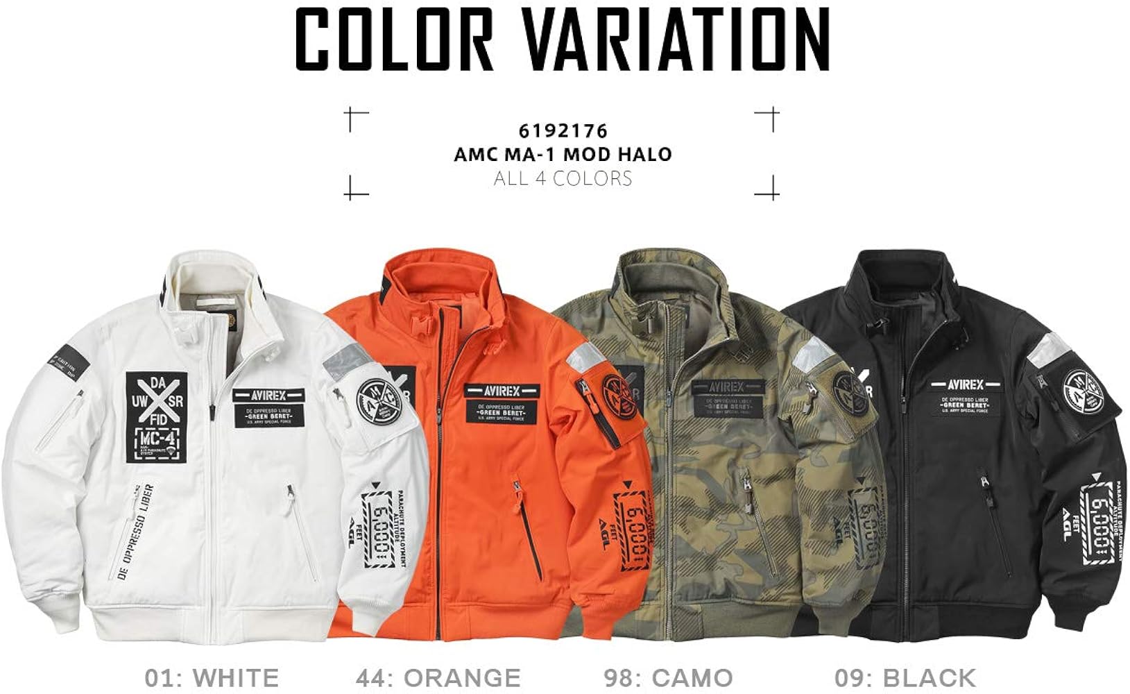 Amazon.co.jp: AVIREX アビレックス 6192176 AMC MA-1 MOD フライト