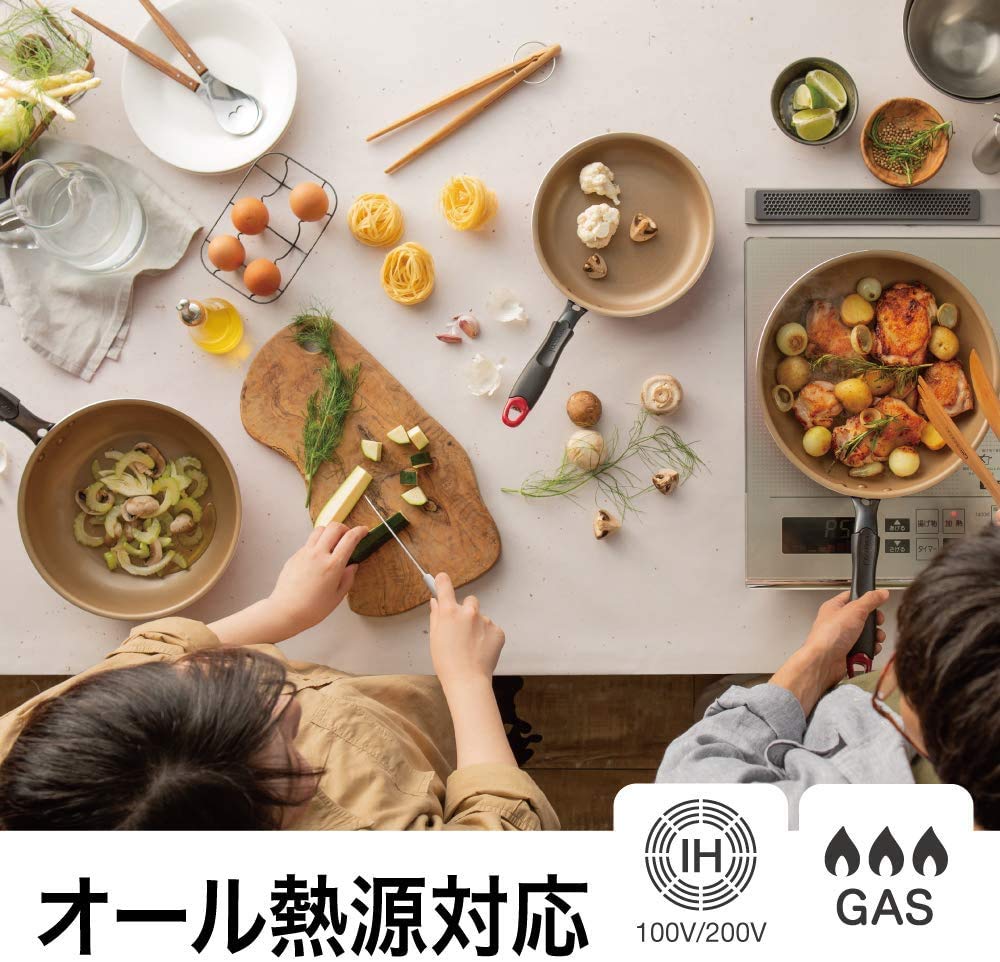 Amazon｜エバークック フライパンセット 6点セット 着脱式 IH対応