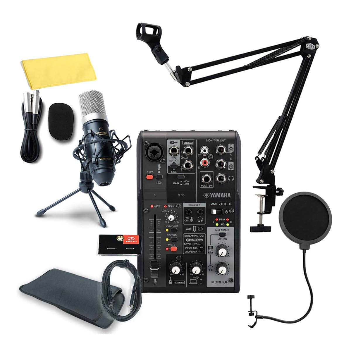 Amazon.co.jp: YAMAHA / AG03MK2 BLACK PCユーザー向け 配信/DTMセット