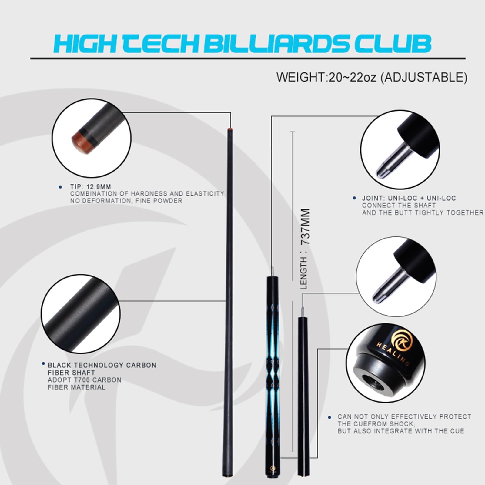 Amazon.co.jp: OKHEALING 3ピース ブレイクジャンプキュー カーボン