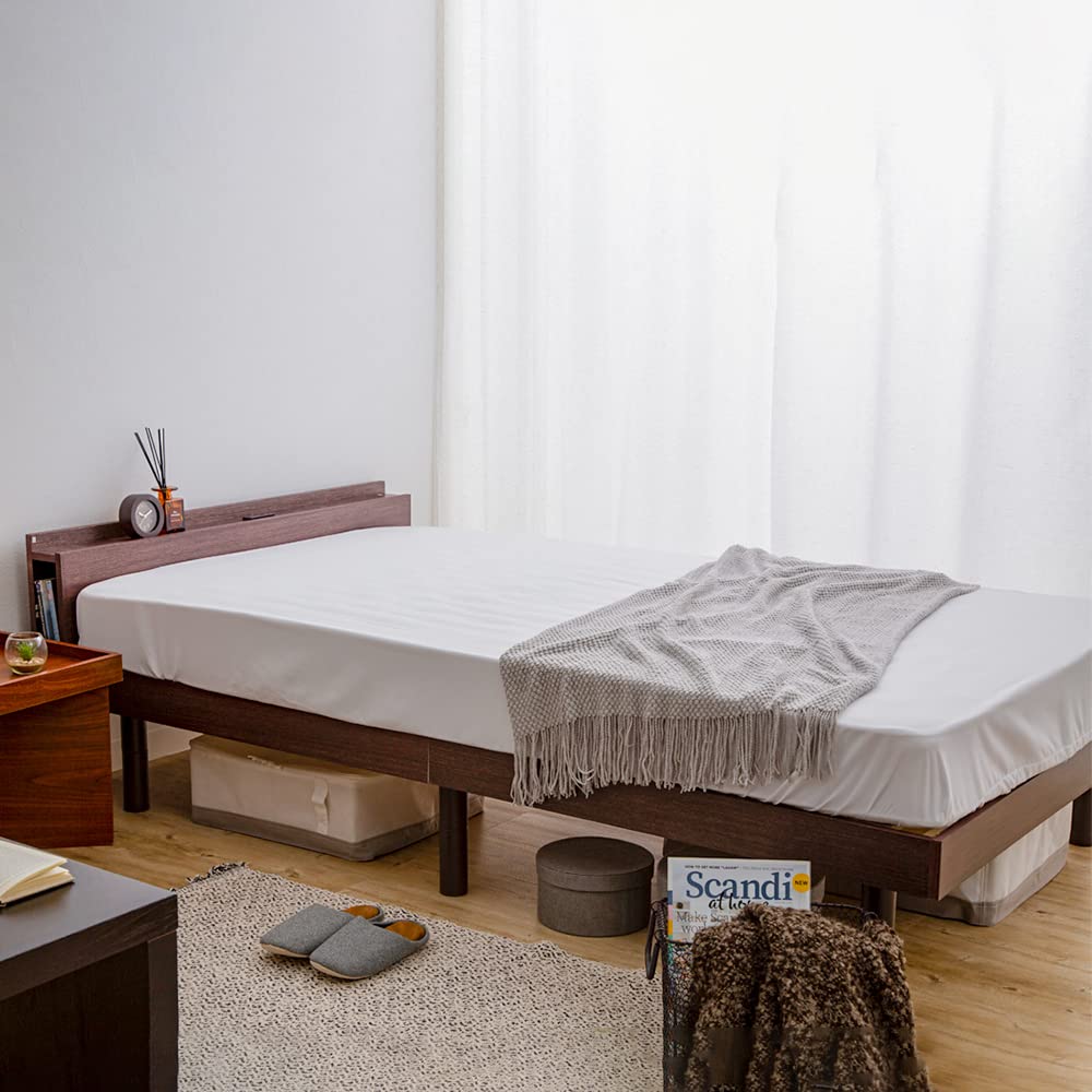 Amazon｜アイリスプラザ ベッド すのこ スノコ 棚付き コンセント付 高