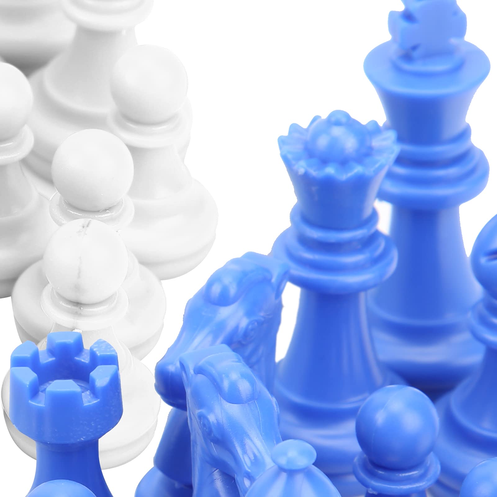 Amazon | 32PC チェス駒 ブルー、標準チェス駒、チェス駒セット