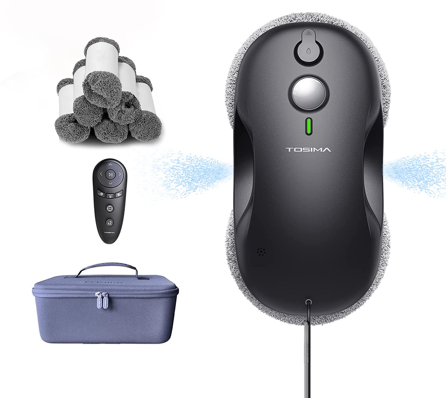 Amazon | Tosima(トシマ) W2 W3 窓拭きロボット 強力吸引 自動 窓掃除