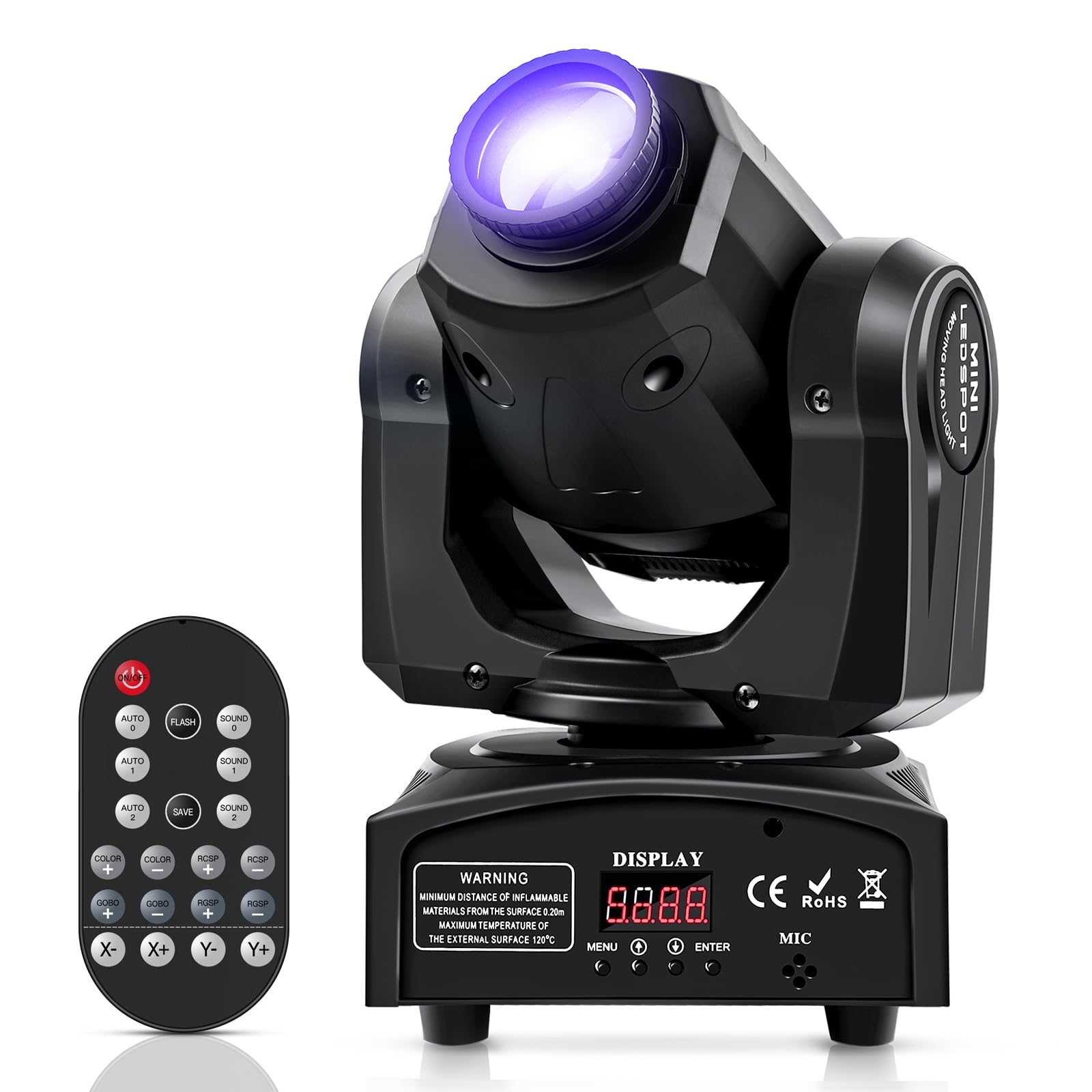 U`King 50W LED Moving Head Light with Remote 8 GOBO 8 Pattern