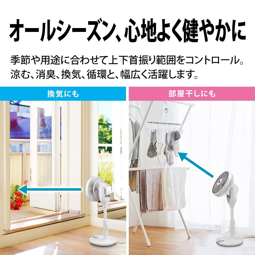 Amazon | シャープ プラズマクラスター扇風機 PJ-R2DS-W ホワイト 3D