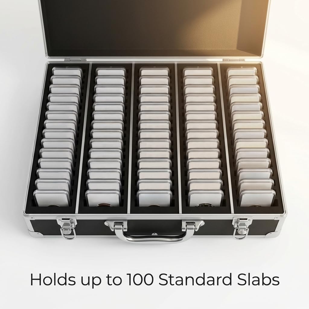 Amazon.co.jp: QWORK コイン収納ボックス 100グレード コインスラブ