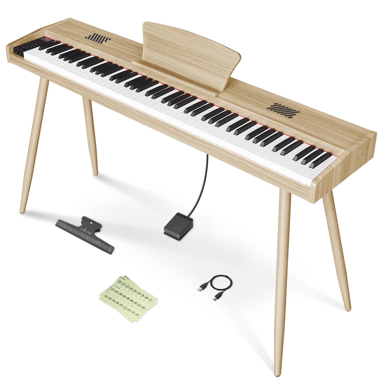 Amazon.co.jp: 【新木製モデル 家具調ピアノ】Longeye ロンアイ 電子