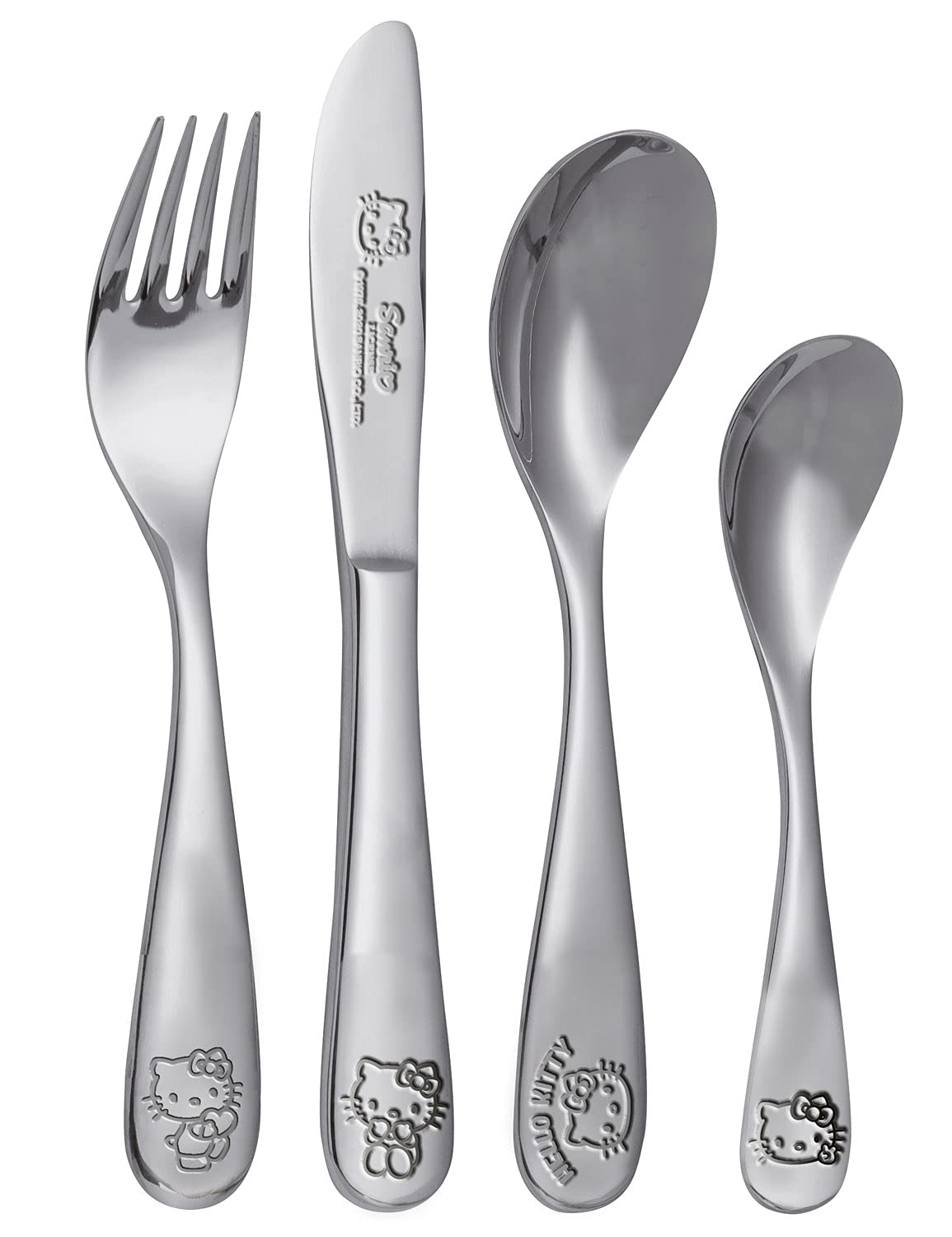 P:os 33126 - Cutlery Set with Hello Kitty Embossing, 4-Piece