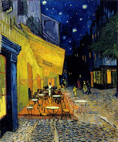 Amazon.co.jp: ゴッホ・「夜のカフェテラス」・プリキャンバス複製画