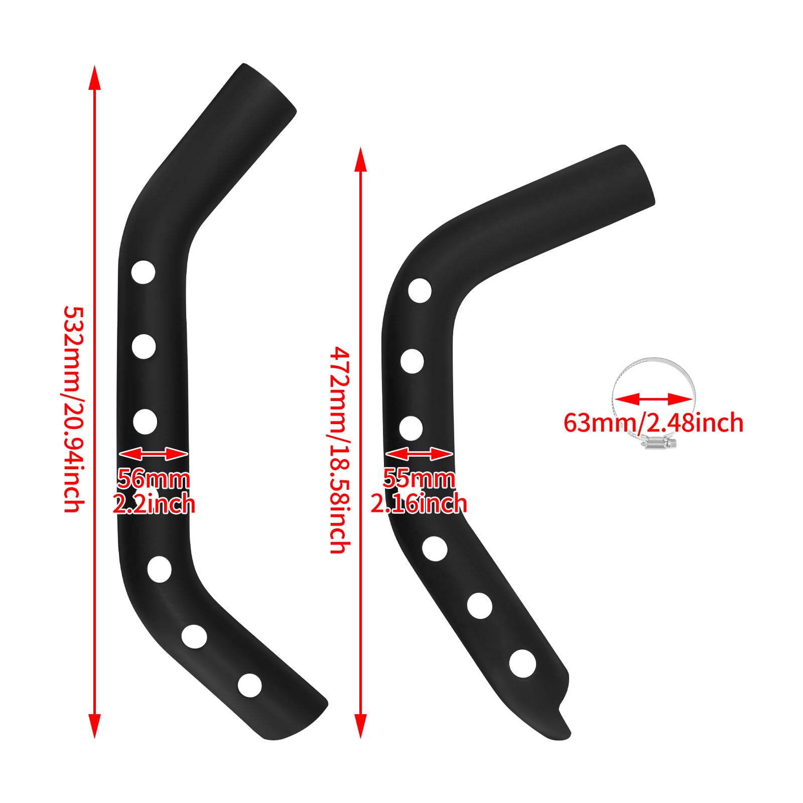 Amazon | HDBUBALUS オートバイ 排気マフラー 排気管カバー マフラー