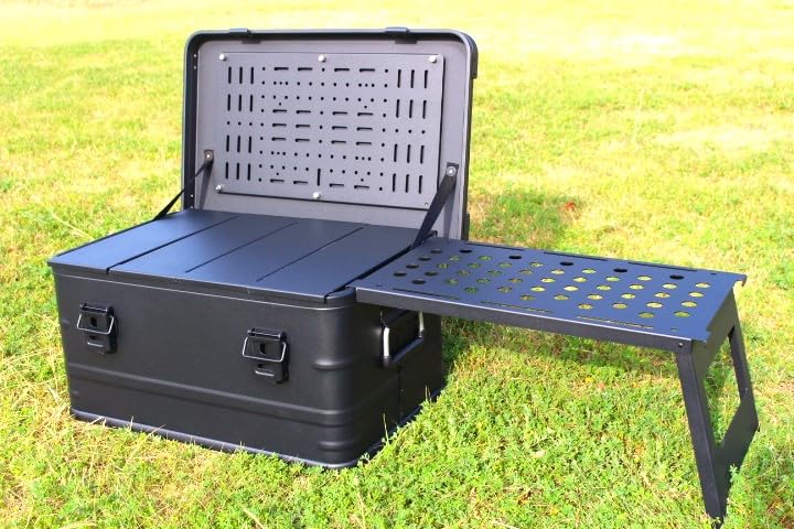 Amazon｜マットブラック スタッキング アルミコンテナボックス