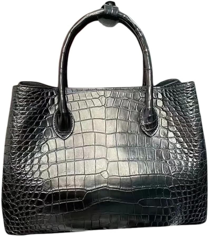 Amazon.com: Exotic Genuine Crocodile Skin Women Classic Black