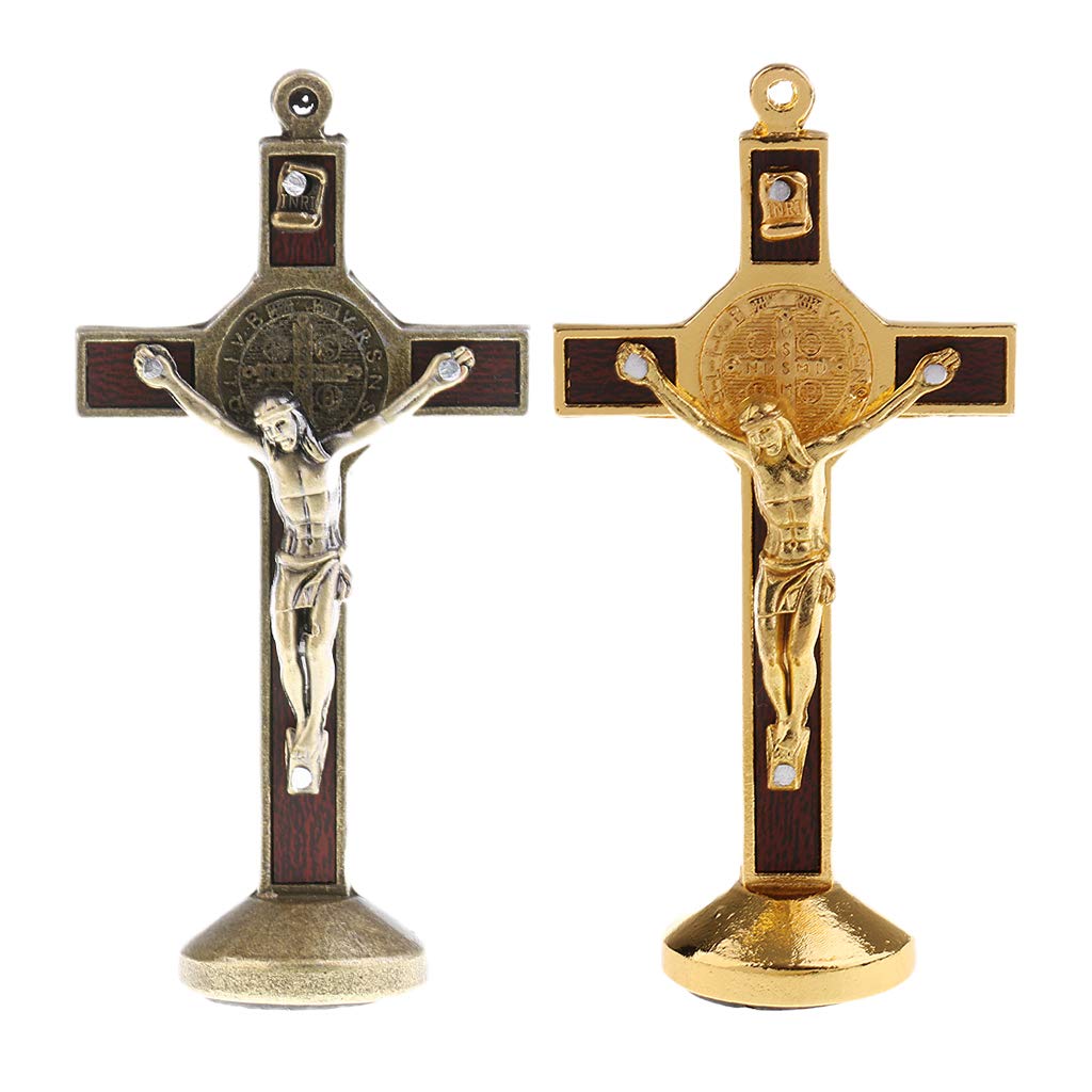 Amazon.co.jp: 十字架像 壁掛け イエス キリスト 十字架 磔 置物