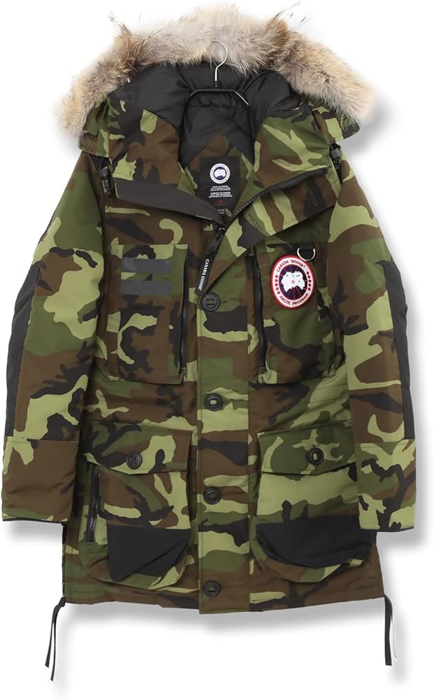 Amazon.co.jp: [カナダグース] マカロウチ パーカ リアルファー 迷彩