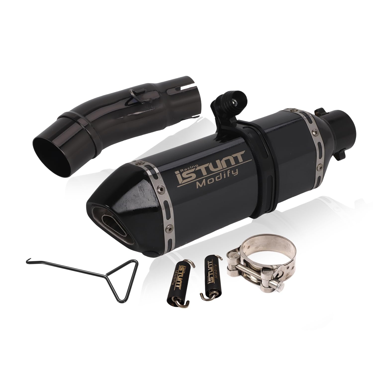 Amazon | ISTUNT オートバイ スリップオン ハーフエキゾーストシステム