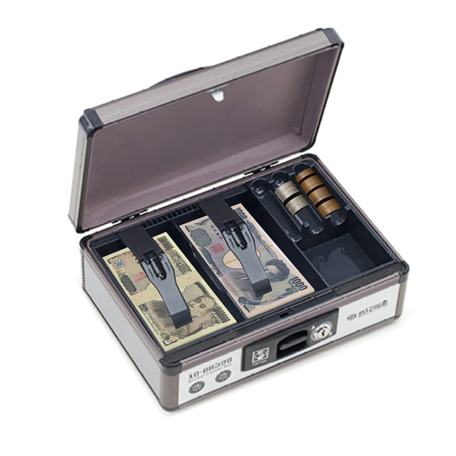 Amazon.co.jp: 金庫 家庭用 店舗用 小型 防犯金庫 ブラック 手提げ金庫