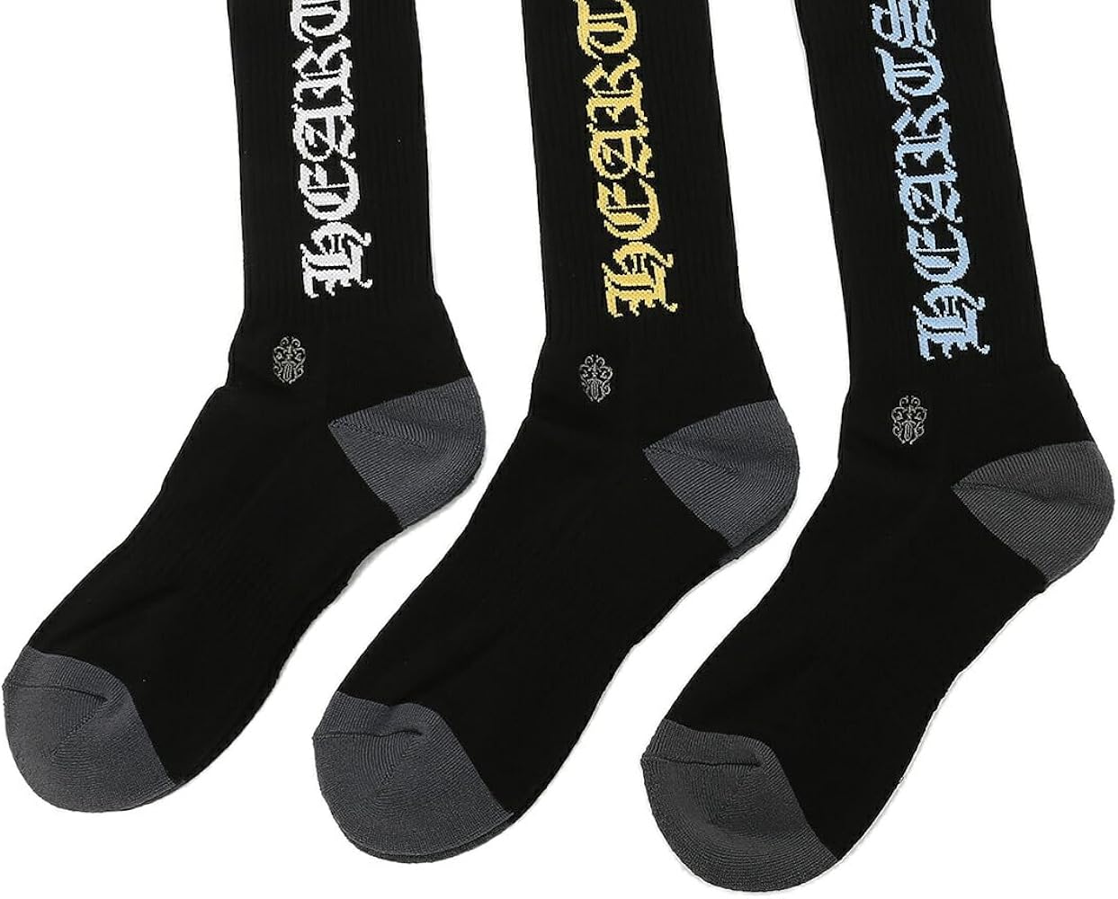 Amazon.co.jp: [クロムハーツ] ソックス 靴下 3足セット ホワイト