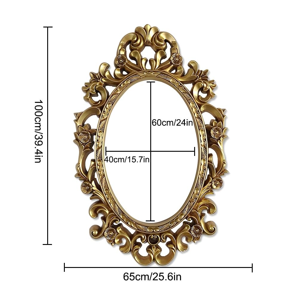 Amazon.co.jp: 壁掛け鏡 アンティーク ミラー 鏡 壁掛け ウォール