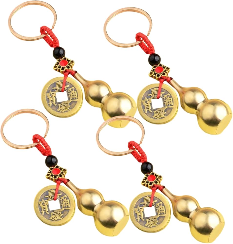 Amazon.com: GOOHOCHY 4pcs Feng Shui Gourd Keychain with Fortune