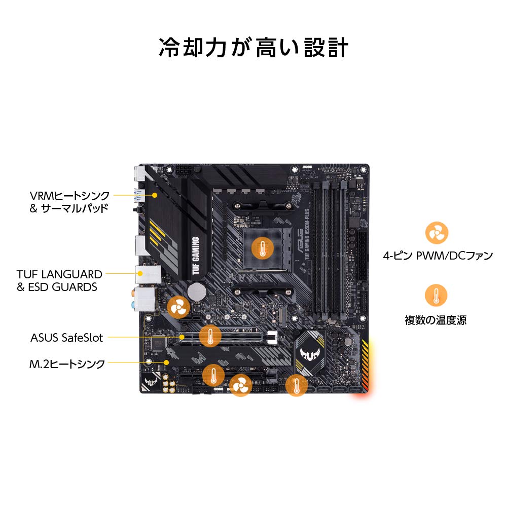 Amazon | ASUS TUF GAMING B550M-PLUS AMD Ryzen 5000シリーズ AM4
