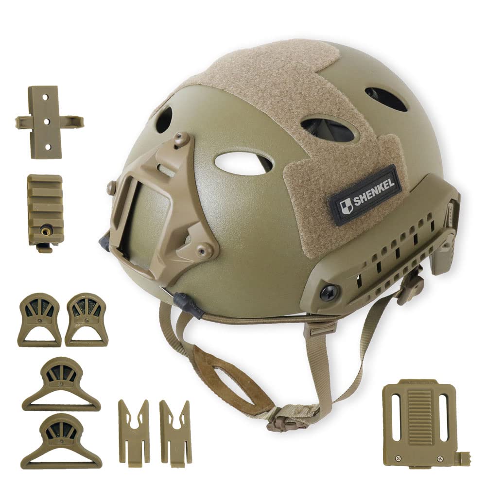 Amazon.co.jp: SHENKELPJタイプ タクティカルヘルメット 4点式あご紐