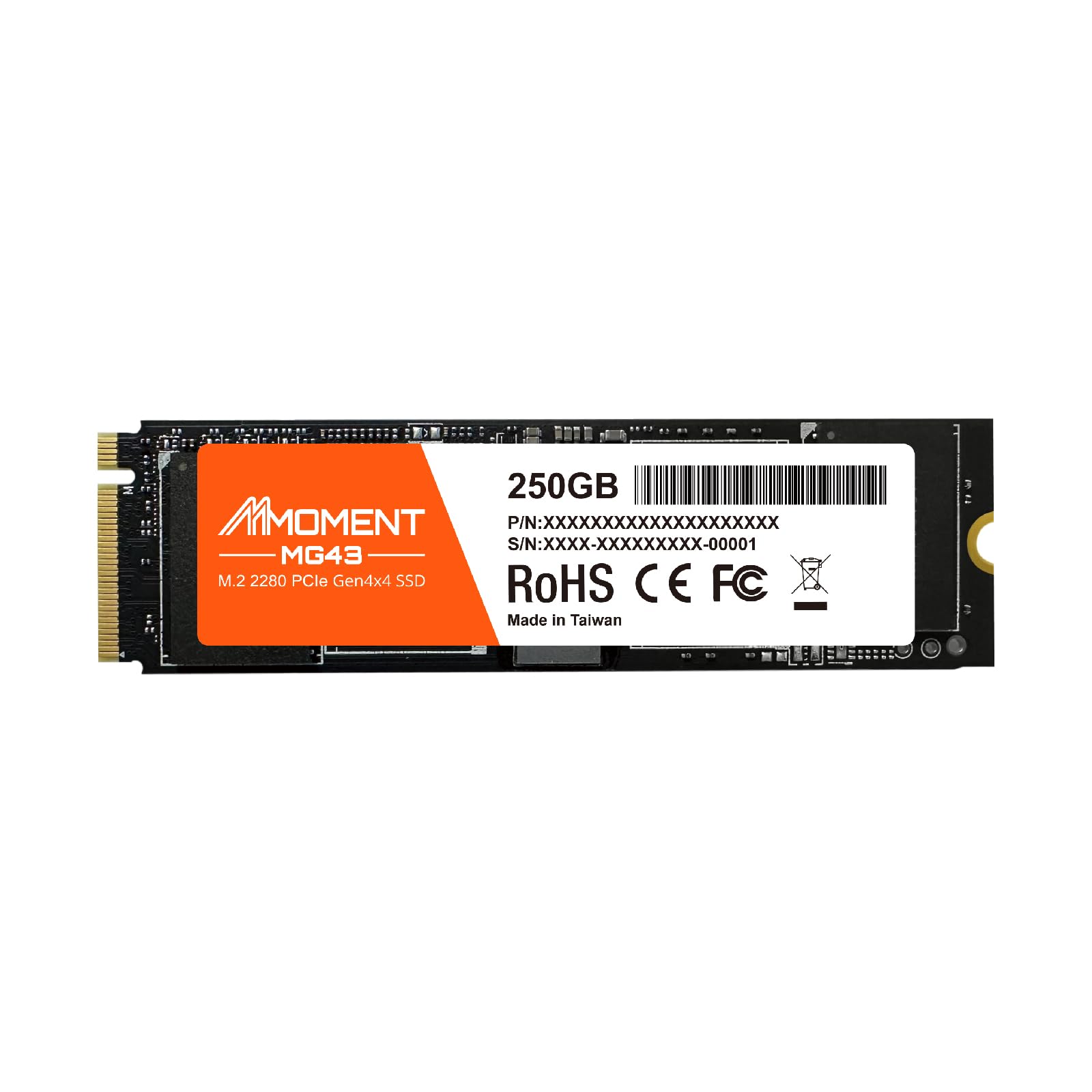 Amazon | MMOMENT MG43 250GB M.2 2280 PCIe Gen4x4 NVMe1.4 内蔵SSD