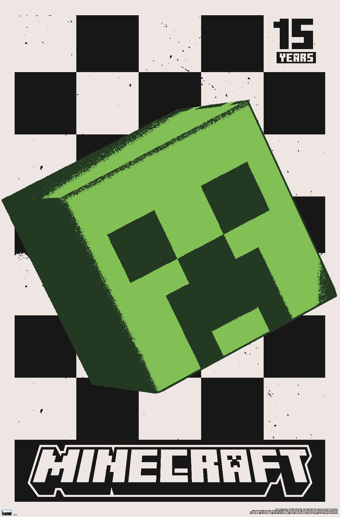 Minecraft: 15th Anniversary - Posterized Creeper Wall Poster