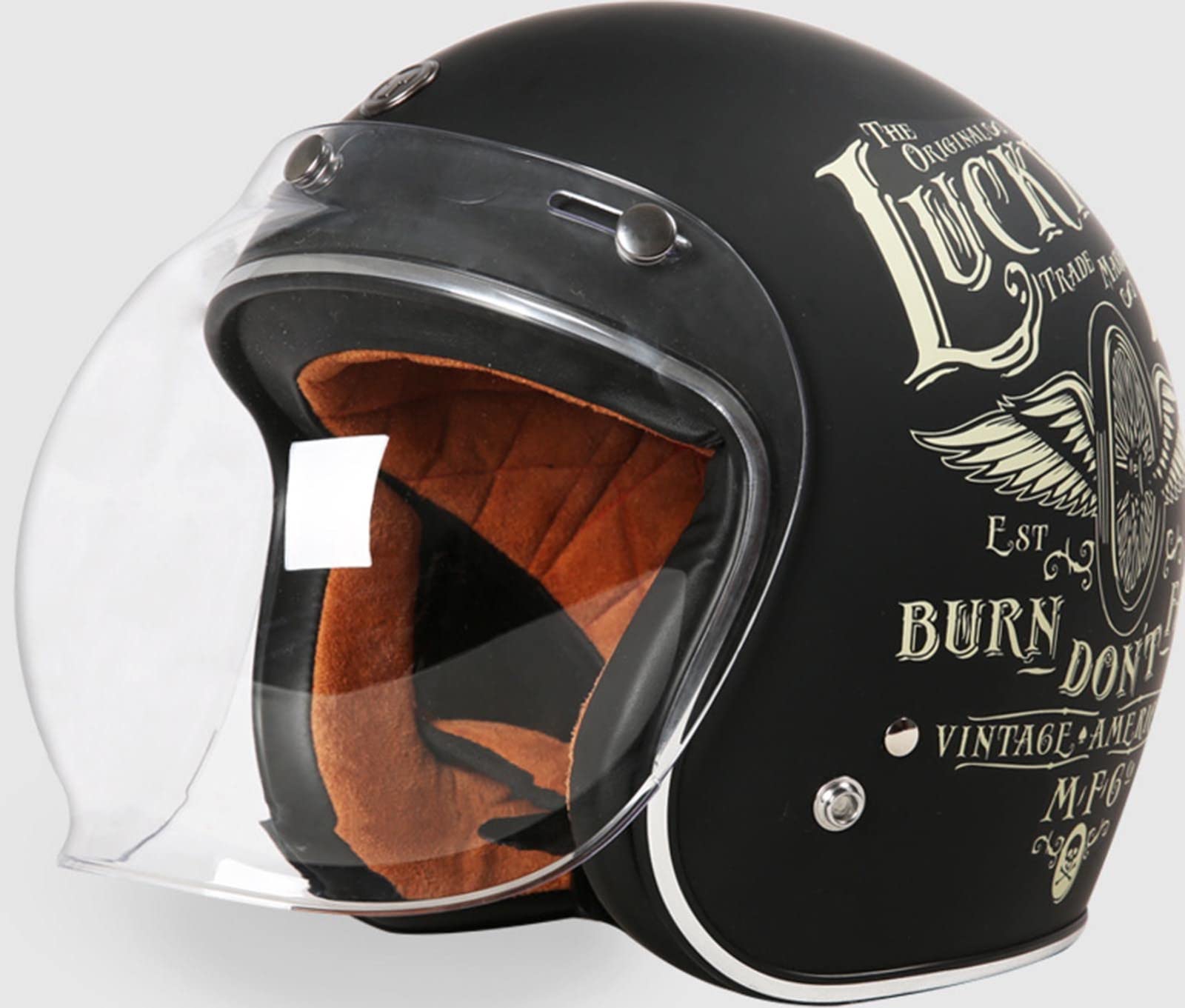 Amazon.co.jp: ヴィンテージオートバイスカルヘルメット男性用女性