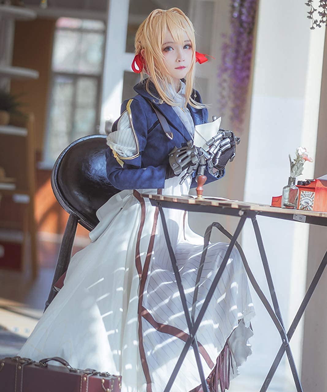 Amazon.co.jp: 漫尚cosplayウィッグ付き ヴァイオレット エヴァー