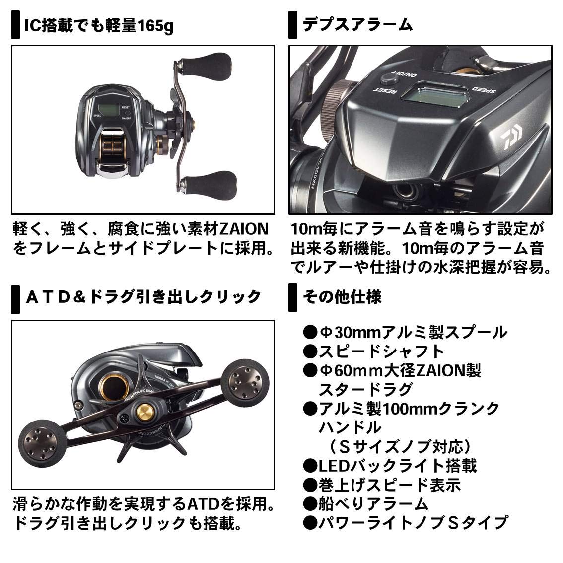 Amazon | ダイワ(DAIWA) カウンター付ベイトリール 20 ティエラ IC