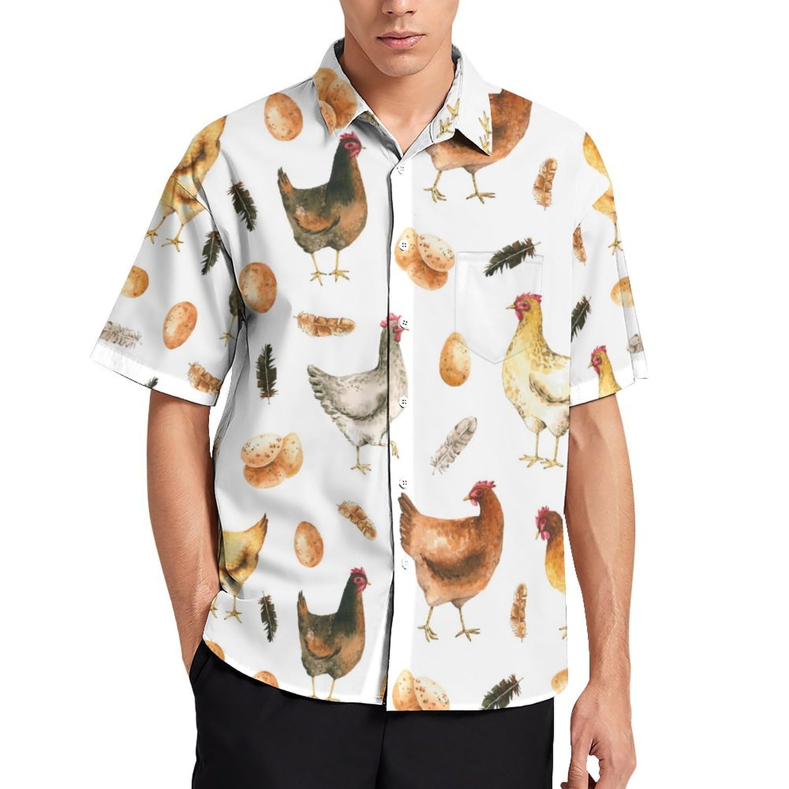 Amazon.co.jp: [MPALML] シャツ メンズ ニワトリ 鶏 動物 半袖