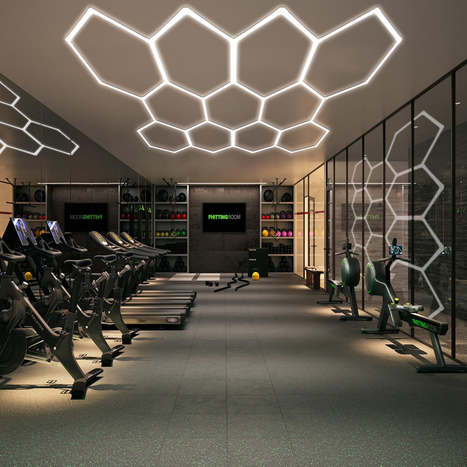 Amazon.co.jp : CDKMAX 六角形LEDガレージライト 24個パック 192W