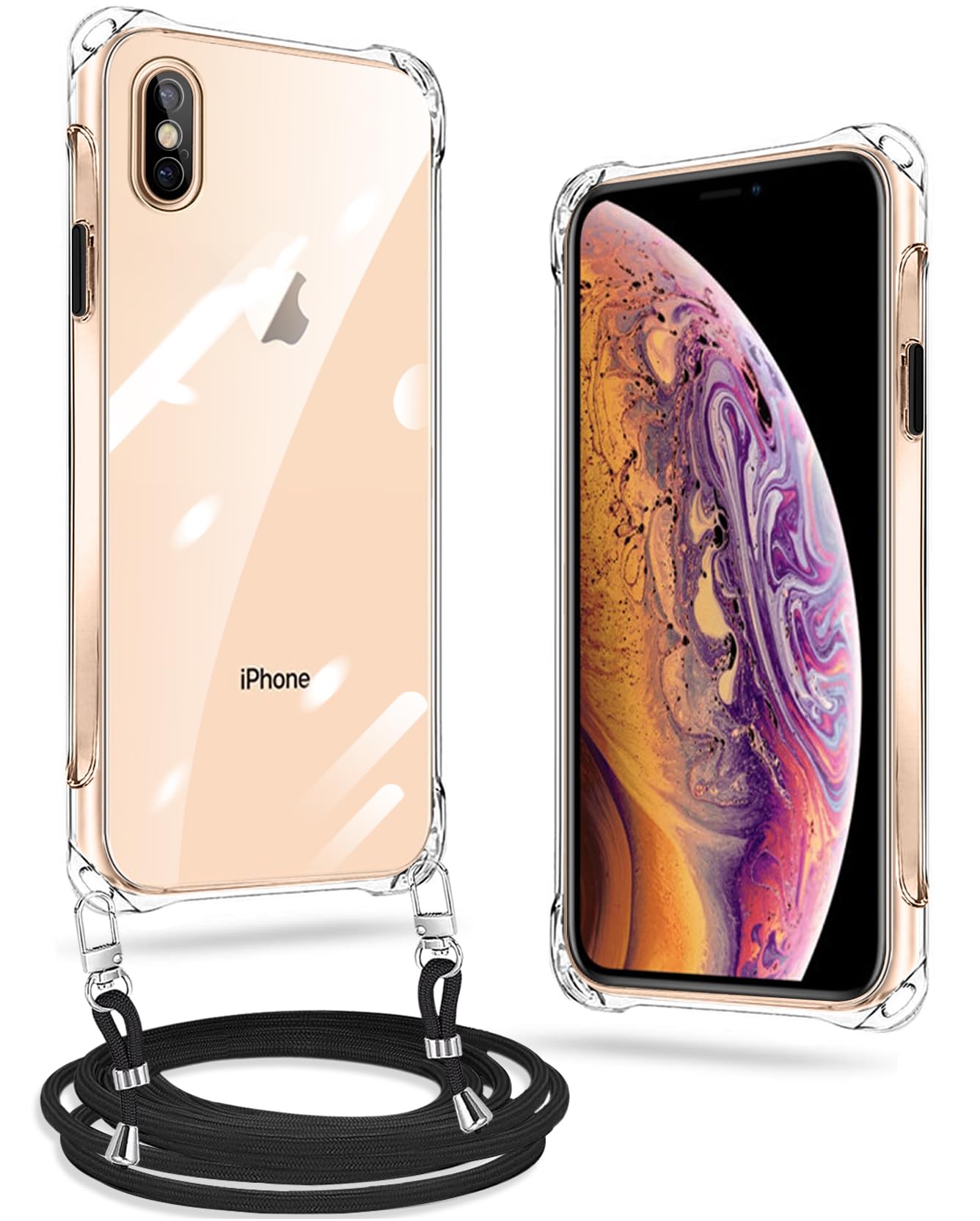 Amazon.co.jp: xiusiteli iPhone Xs Max ケース クリア ネック