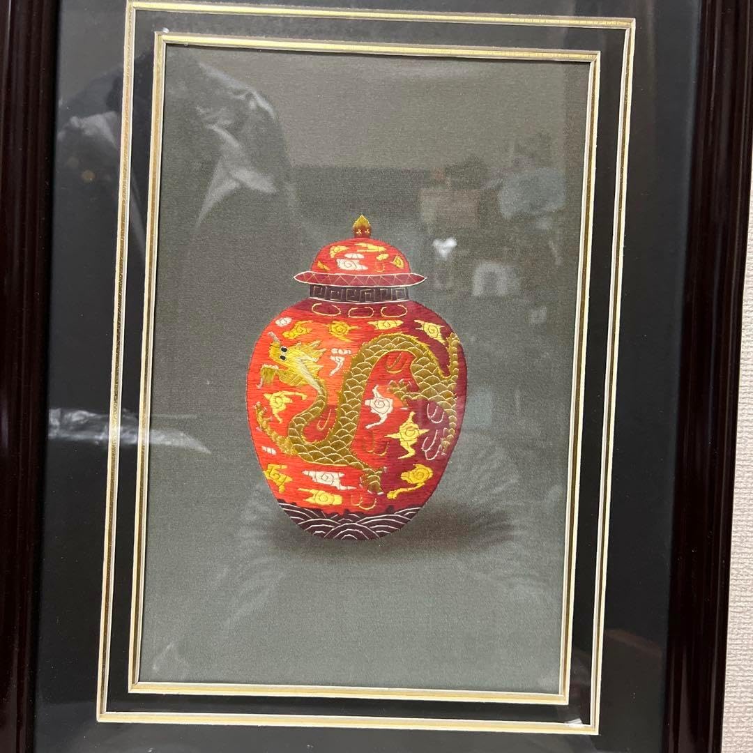 中国刺繍 額装値引き可能です！新品 中国蘇州 刺繍絵 額含む Amazon.co