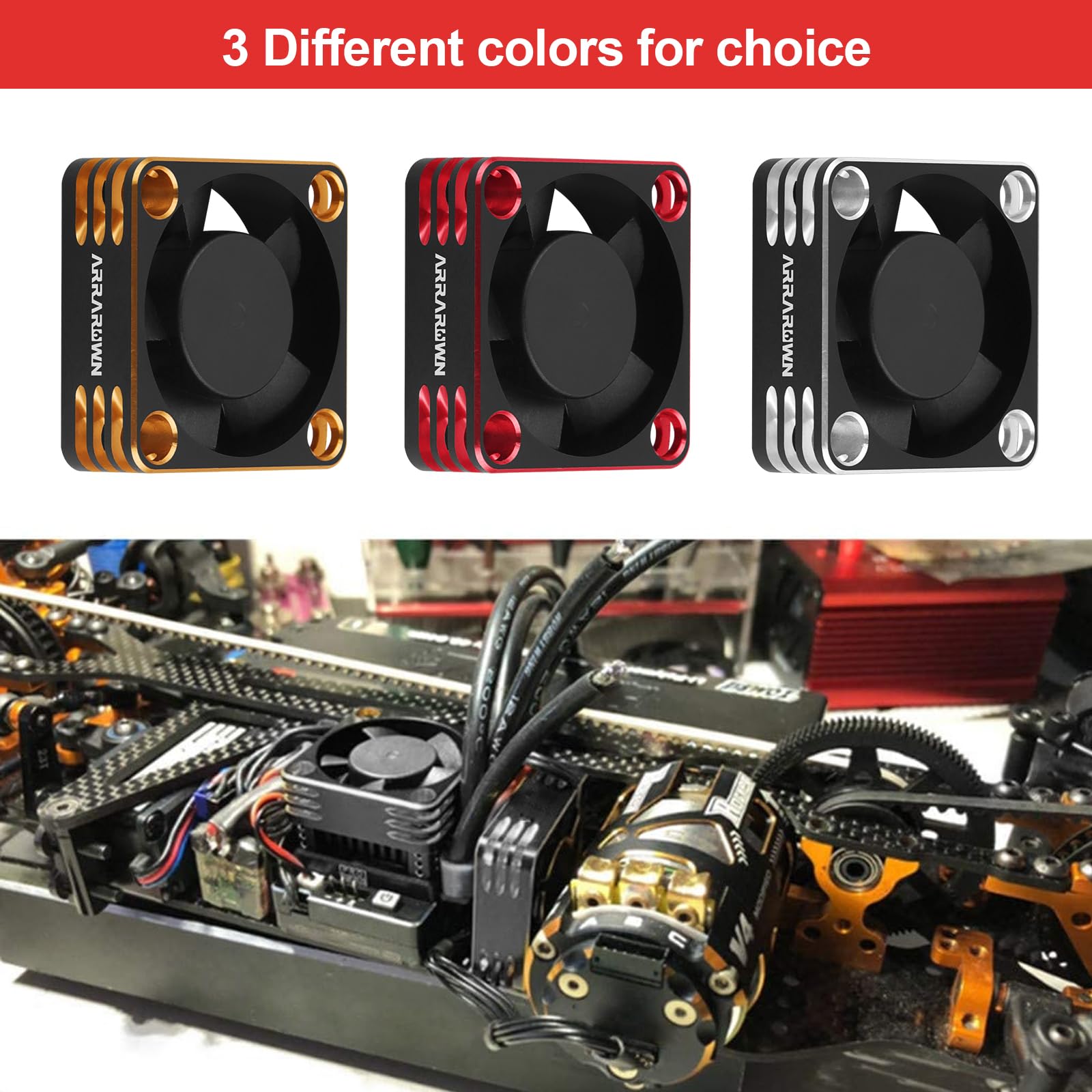 Amazon.co.jp: ラジコンカーモーター冷却ファンヒートシンク28000RPM