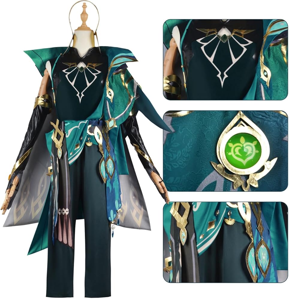 Amazon.co.jp: [HUNIY] 原神 アルハイゼン コスプレ衣装 豪華版 フル