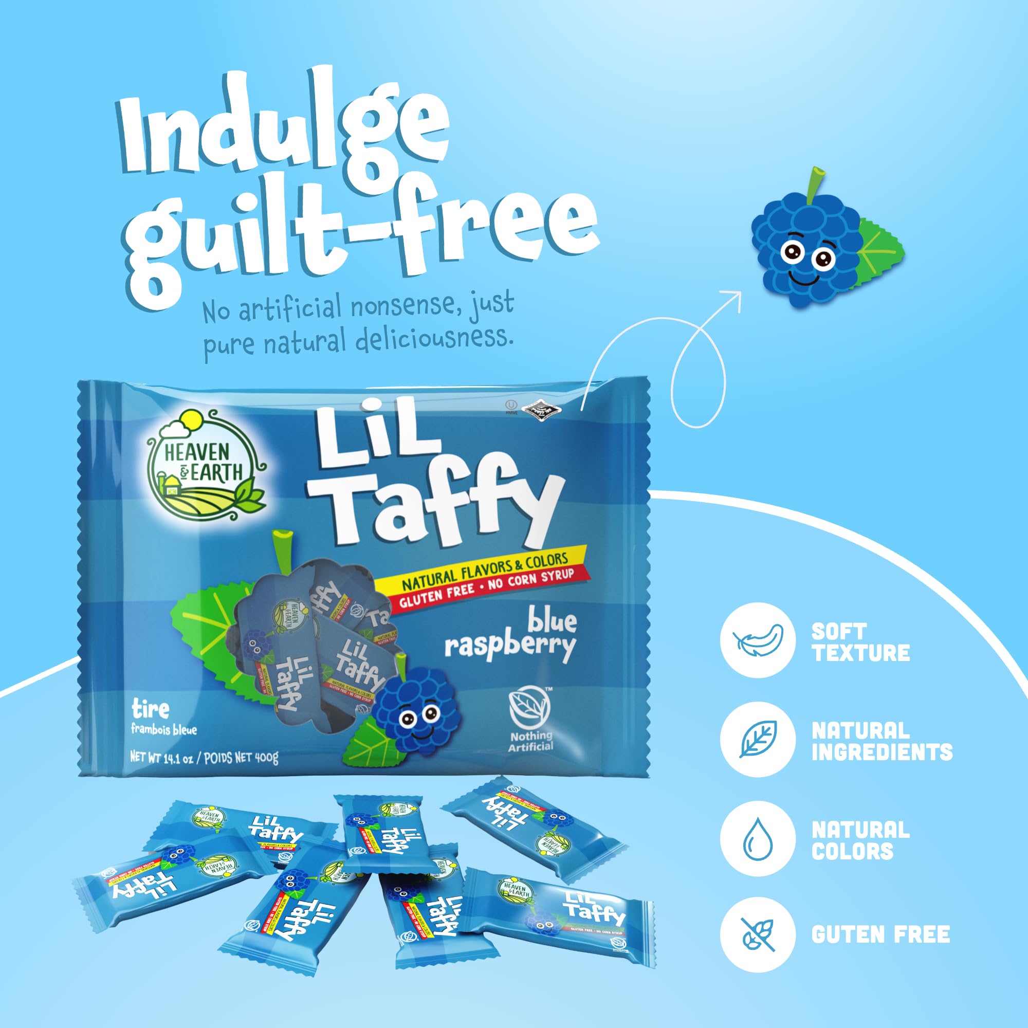 Amazon.com : Heaven & Earth Blueberry Raspberry Lil Taffy (Approx