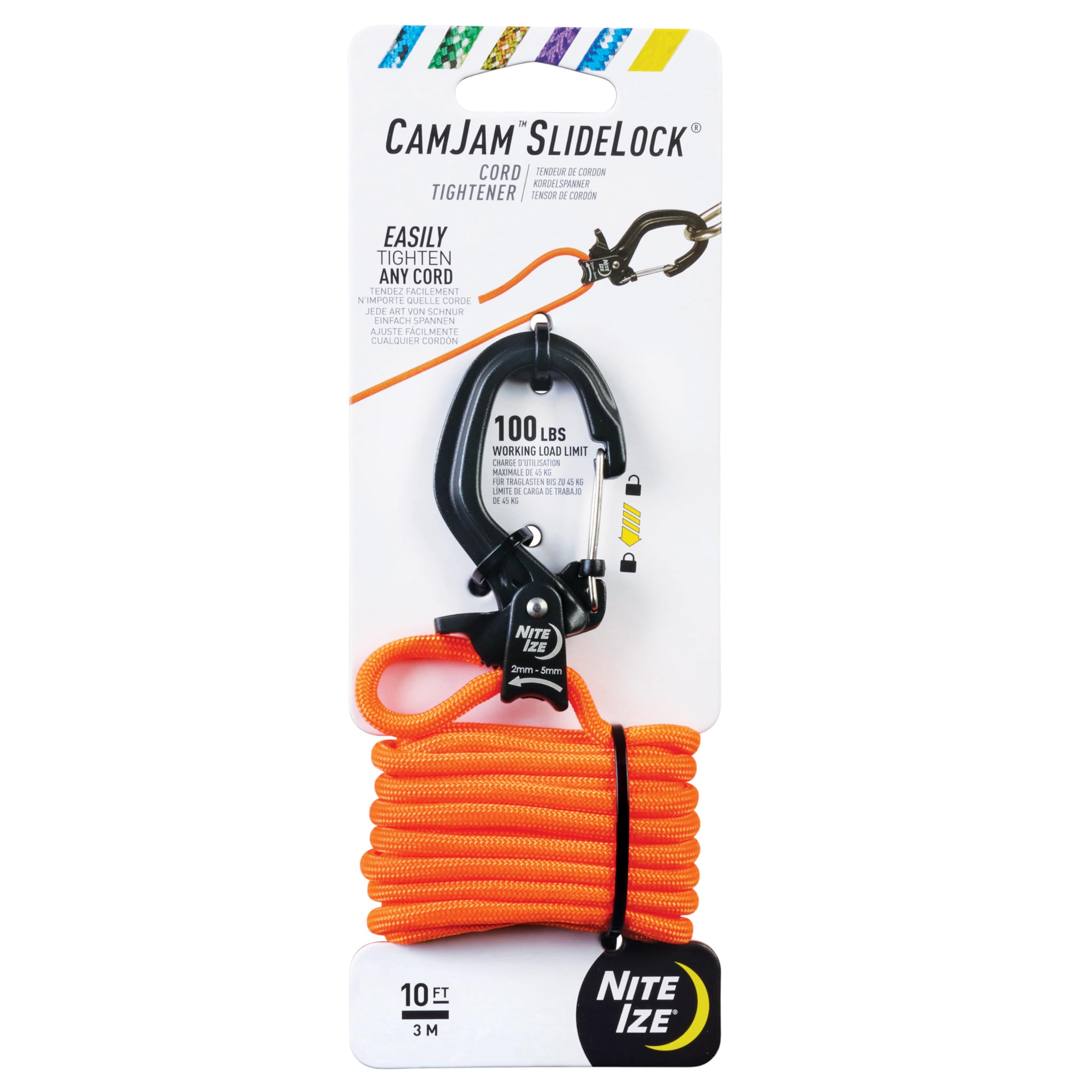 Amazon.com: Nite Ize CamJam SlideLock Bungee Cord Tightener & 10