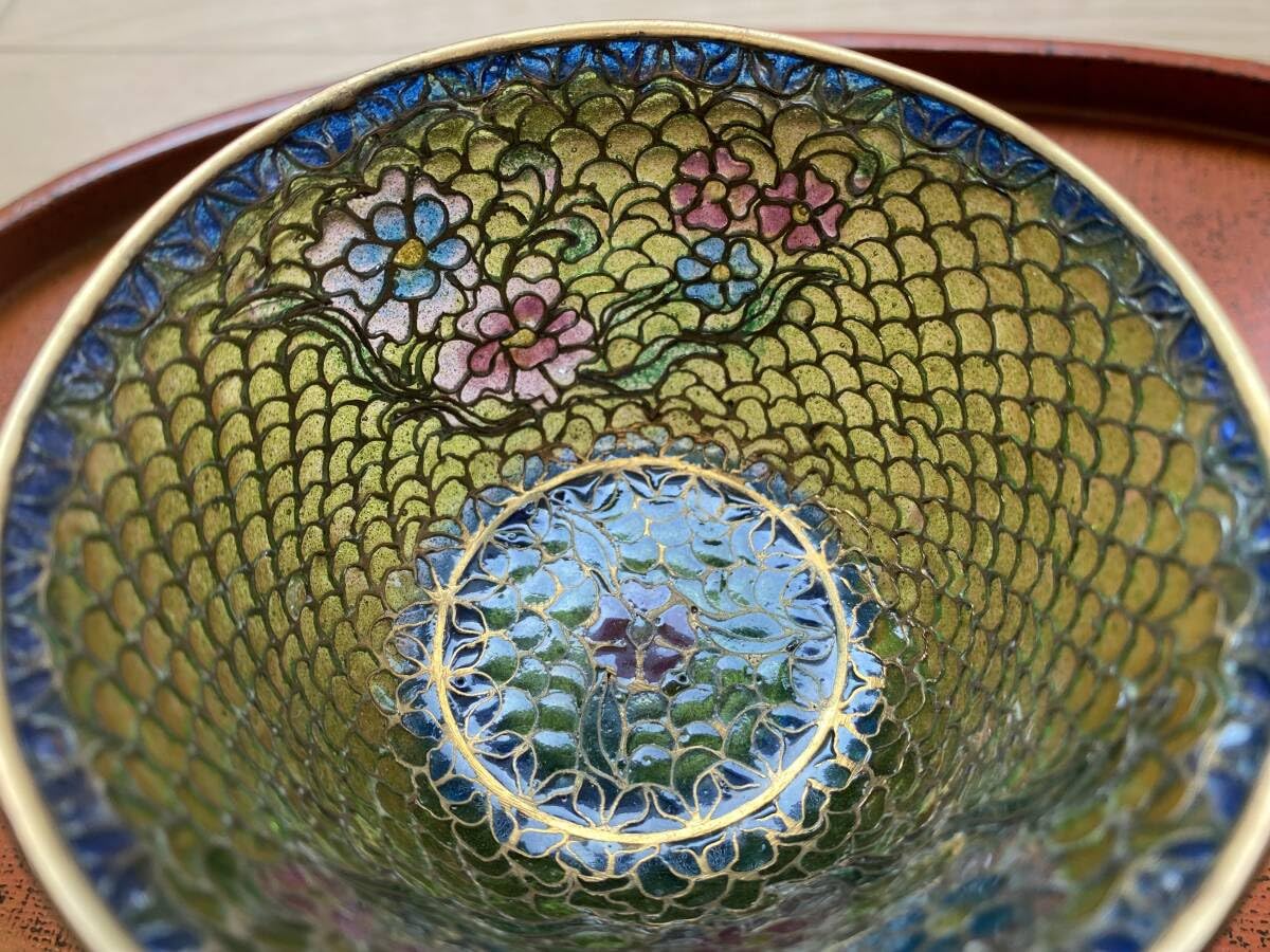 Amazon.co.jp: 中国伝統工芸 透胎七宝 省胎七宝 ガラス七宝透かし