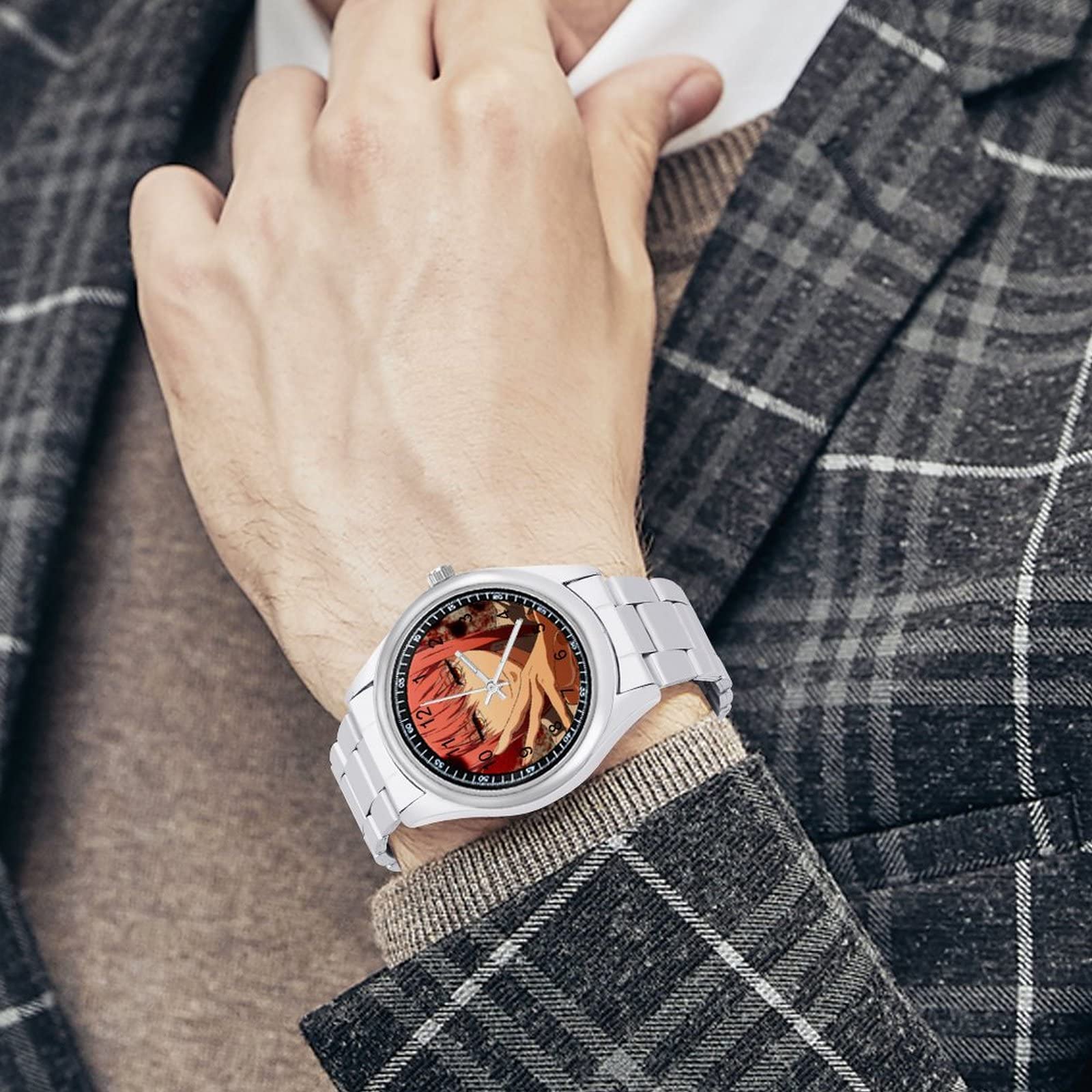 Amazon.co.jp: 腕時計 チェンソーマン マキマ 軽量 ステンレススチール