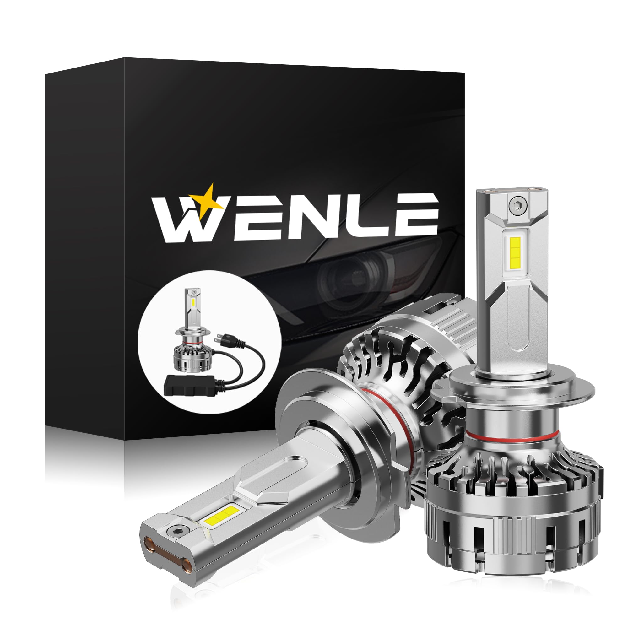 Amazon | WENLE 史上最強超爆光 H7 led ヘッドライト 車検対応 HIDを